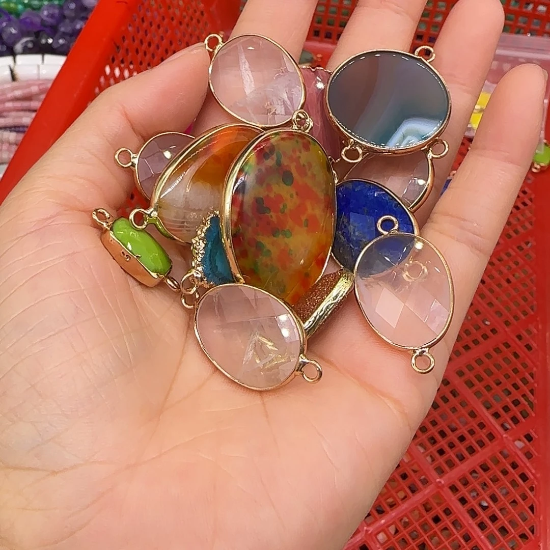 玛瑙/玉髓合金珠宝半成品02吊坠一个不挑