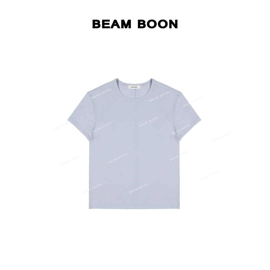 Beam Boon |【福气T】Lu*会呼吸莱赛尔瞬凉棉感正肩开衩显瘦短袖