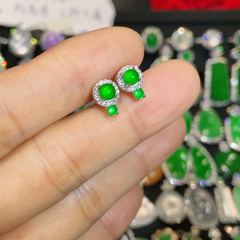 【闪购商品】翡翠未镶嵌耳饰天然翡翠
