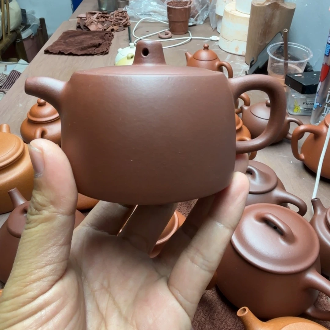 紫砂茶壶井栏壶紫泥瑕疵140CC