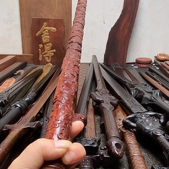 紫檀木木木80长盘龙棍