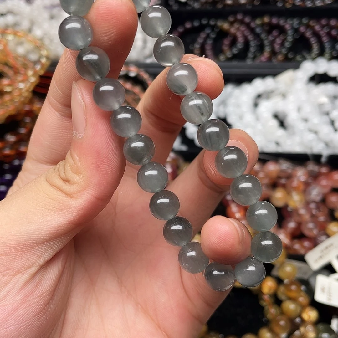 水晶手链未镶嵌灰兔毛8.9