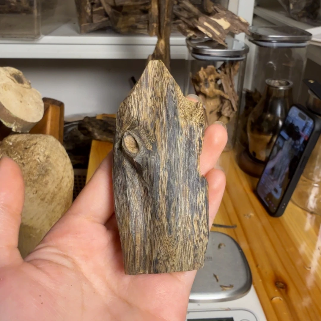 沉香篮宝石虫漏香19克