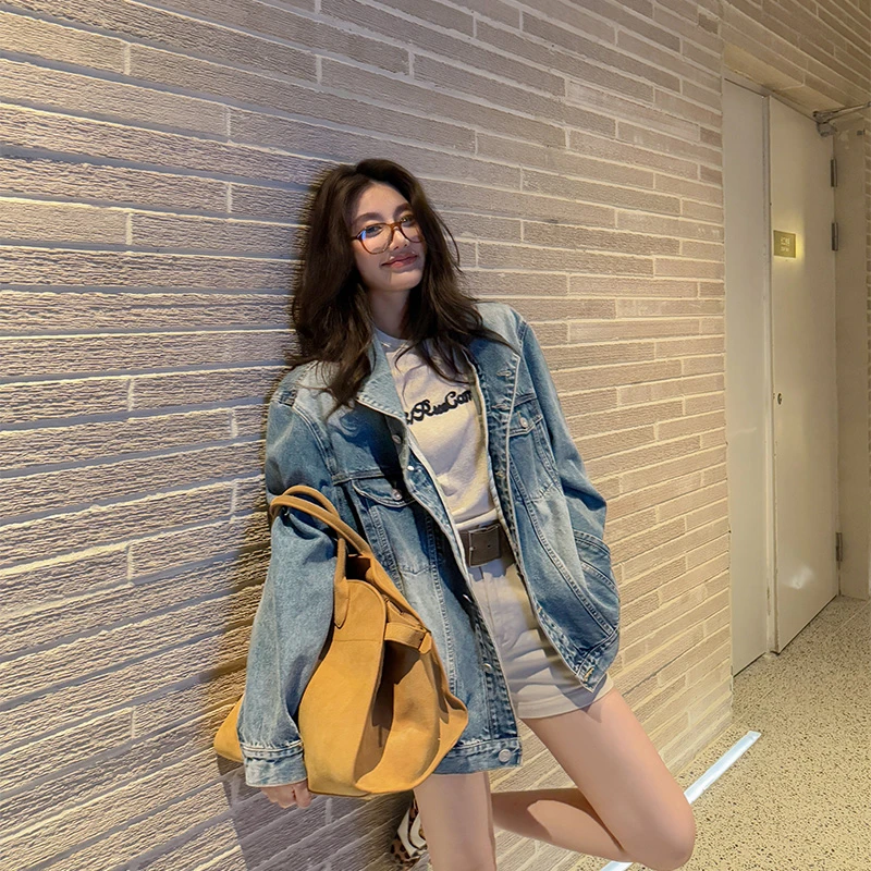 【ALONE SAVOR】 舒适区 高级质感渐变复古摩登廓形牛仔外套X058