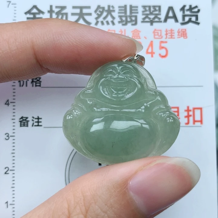 翡翠颈饰银S925镶嵌天然翡翠a货