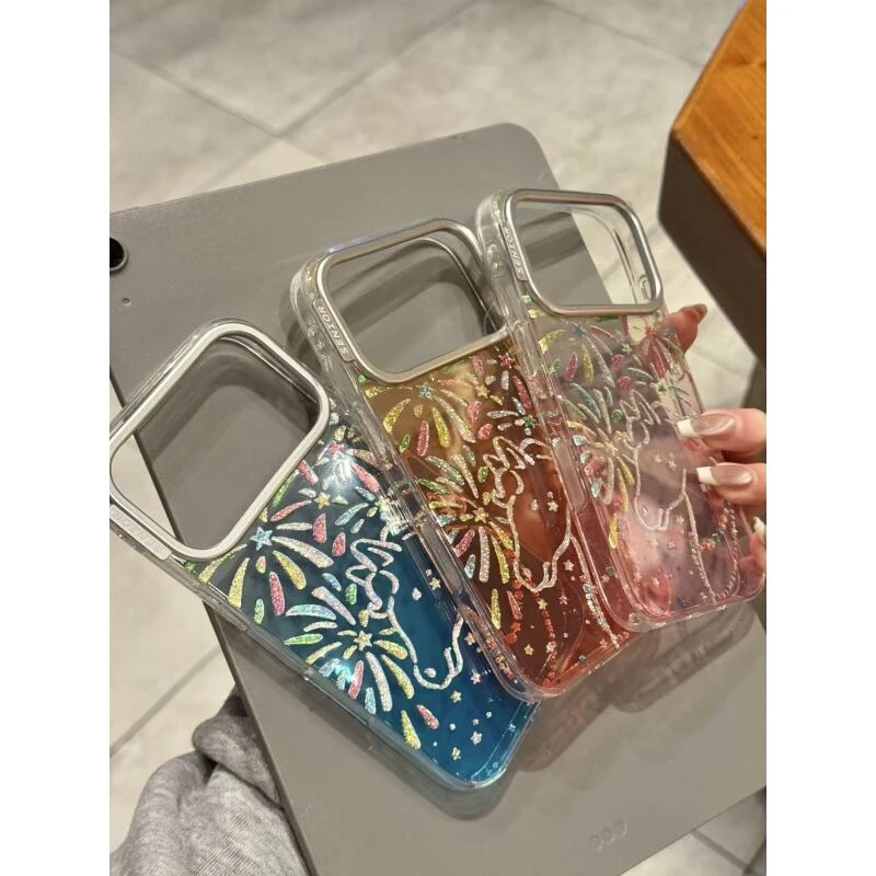 梦幻渐变彩色烟花小马适用于iphone17promax苹果16手机壳15新款14