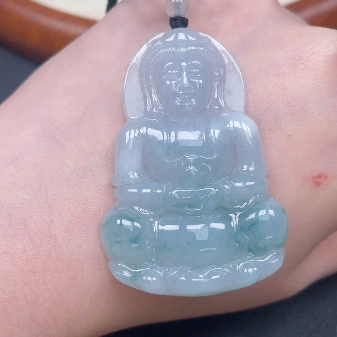 翡翠未镶嵌颈饰观音