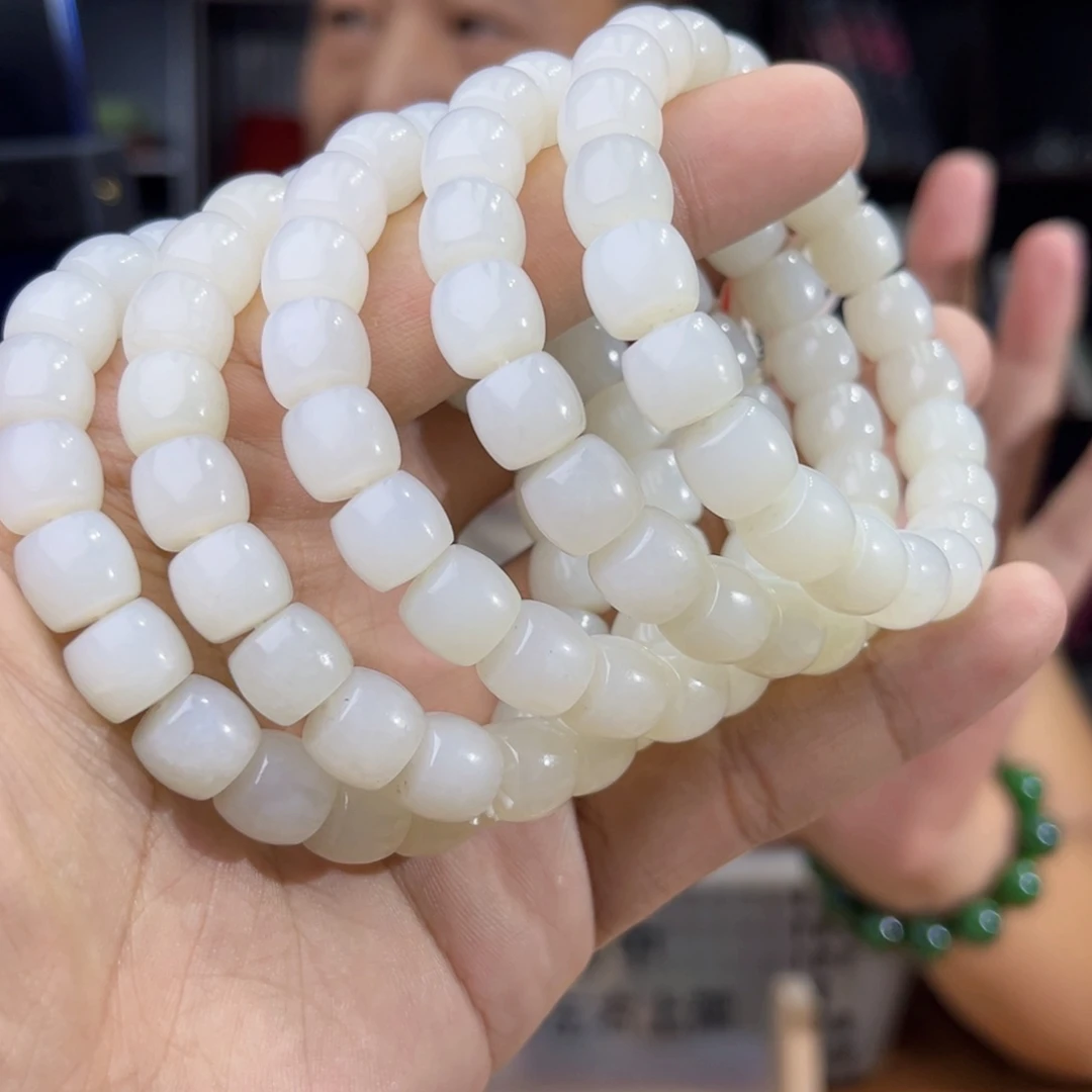 手串未镶嵌和田玉纯天然新疆黑山山流水卡10多样性发其一