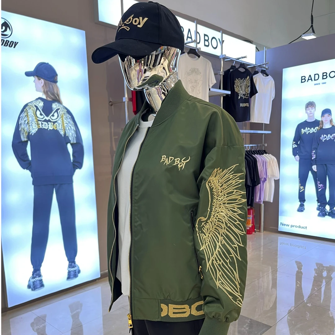 BAD BOY休闲男装金线刺绣款棒球外套夹克25001