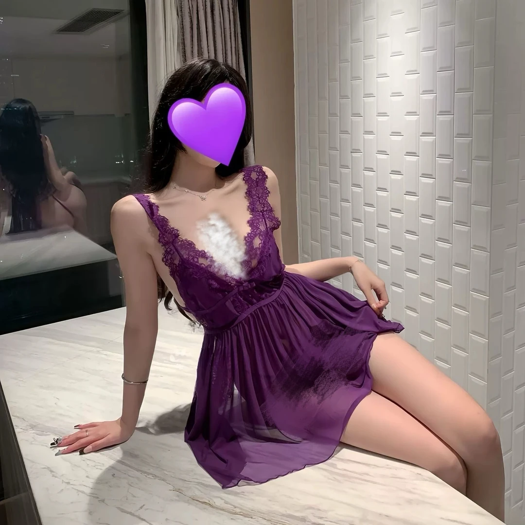 【私.密】反转邂逅后开叉大露背设计高级氛围蕾丝睡裙