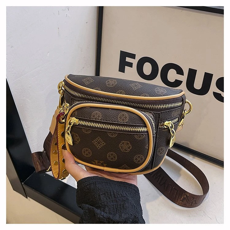 底长20高15新款多隔层洋气胸包腰包2102