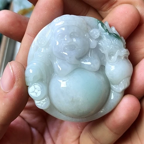 颈饰未镶嵌翡翠福豆豆珠宝翡翠颈饰