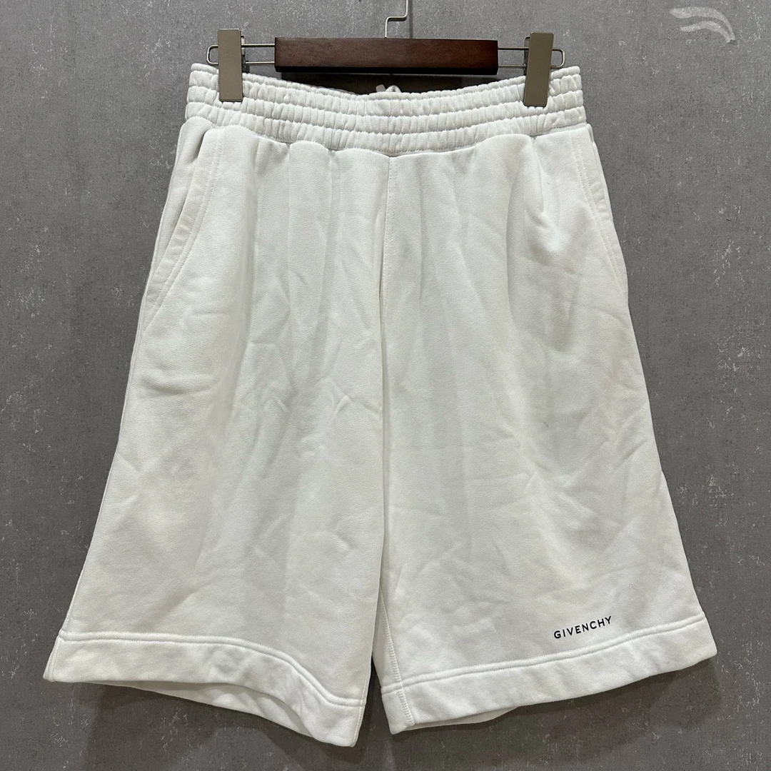 99新 Givenchy/纪梵希 小logo白色短裤/S码/004416