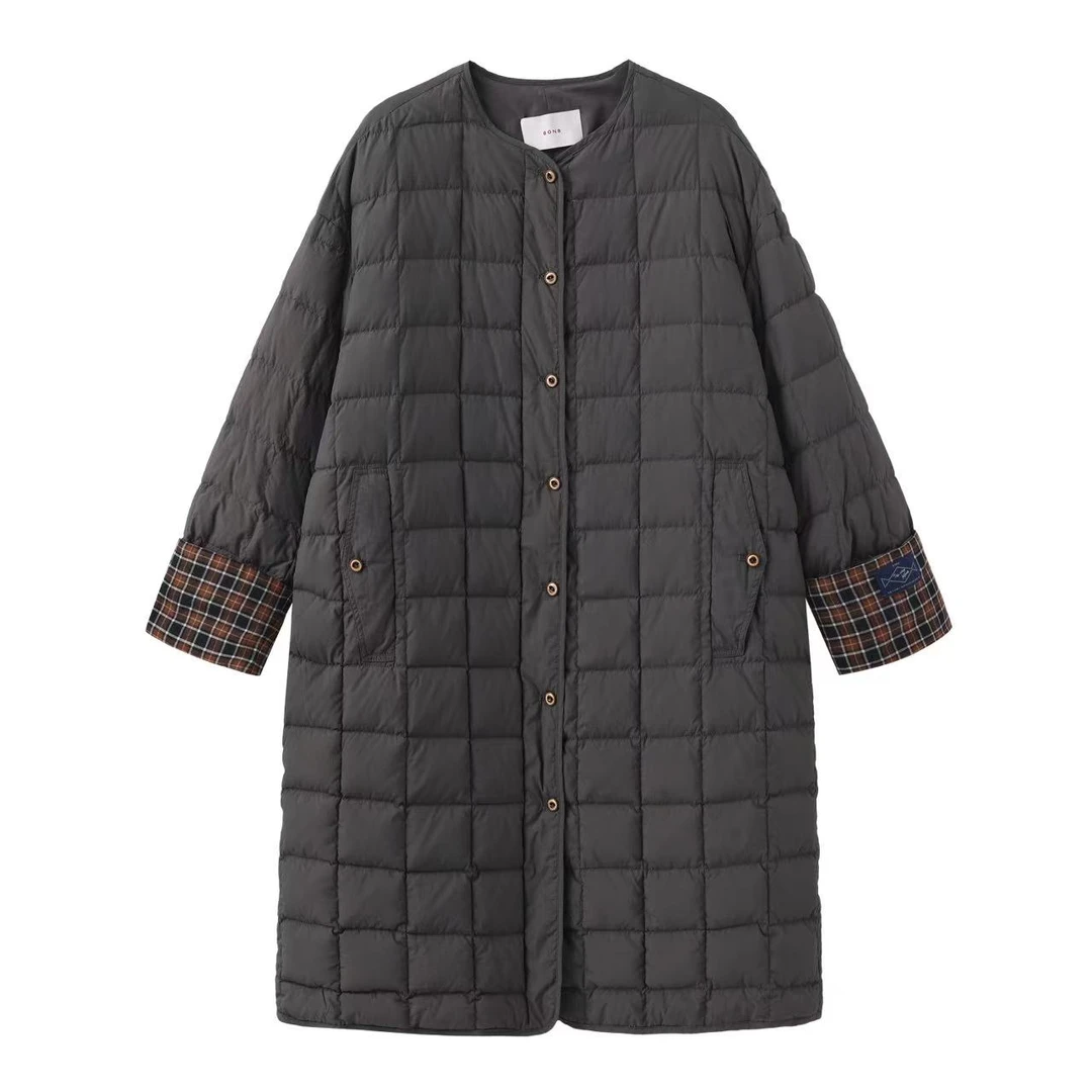 官方授权8ON8 2025冬季圆领轻薄舒适温暖百搭休闲单排扣羽绒衣