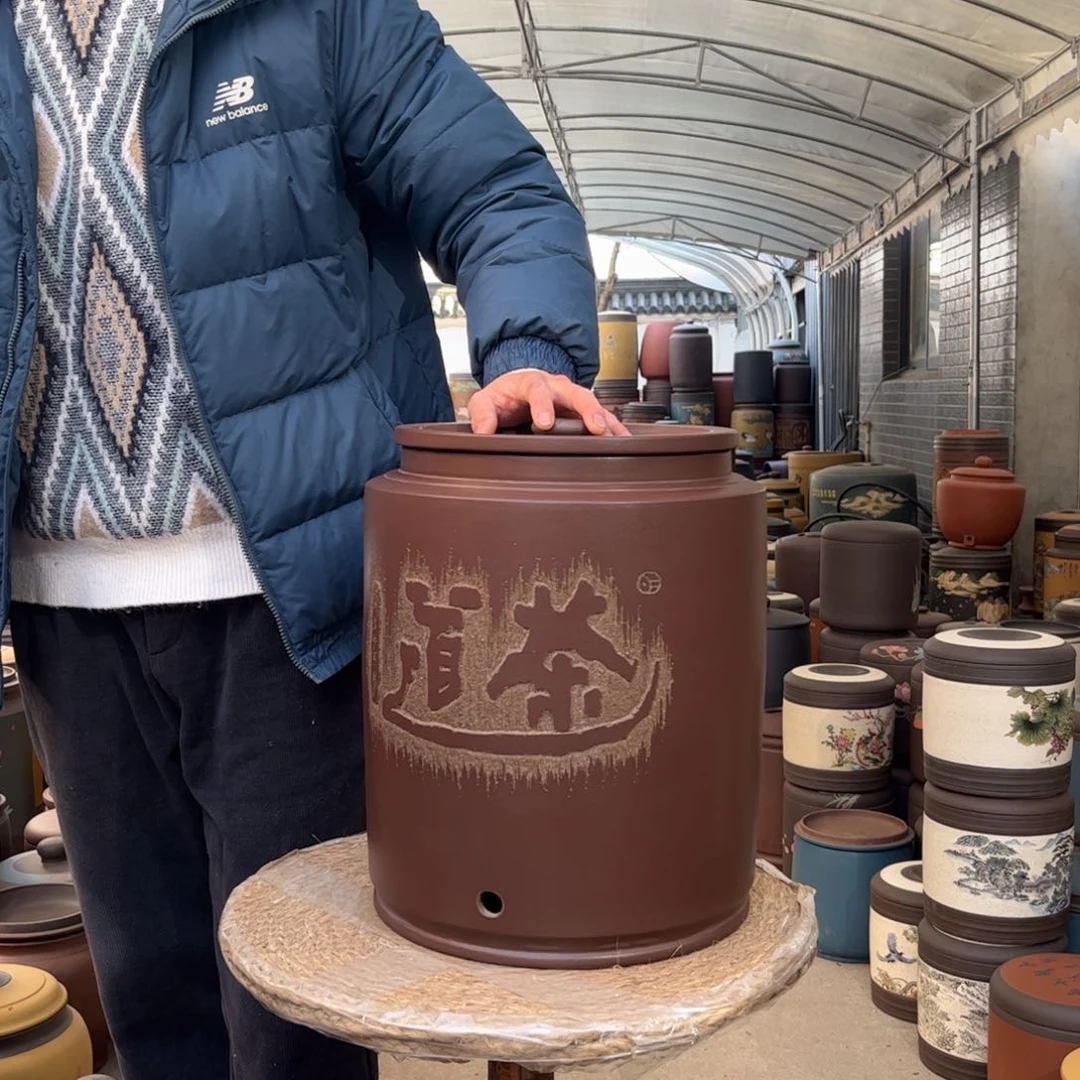 紫砂茶叶罐20龙头款