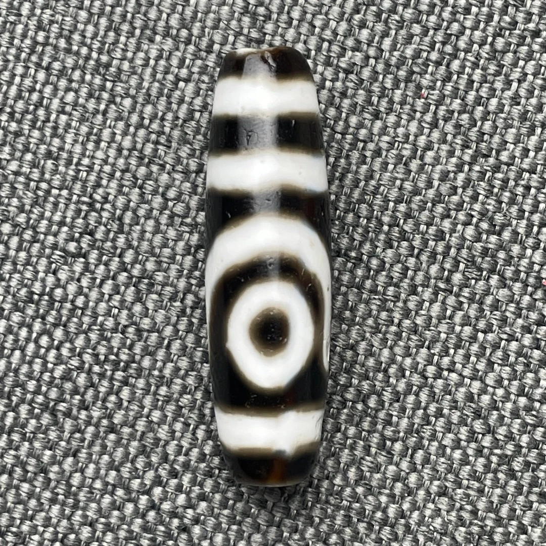 Z传二眼图腾玛瑙天珠未镶嵌