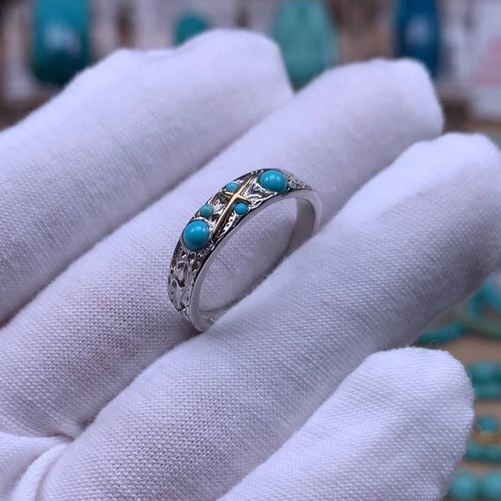 银S925镶嵌绿松石珠宝奇石