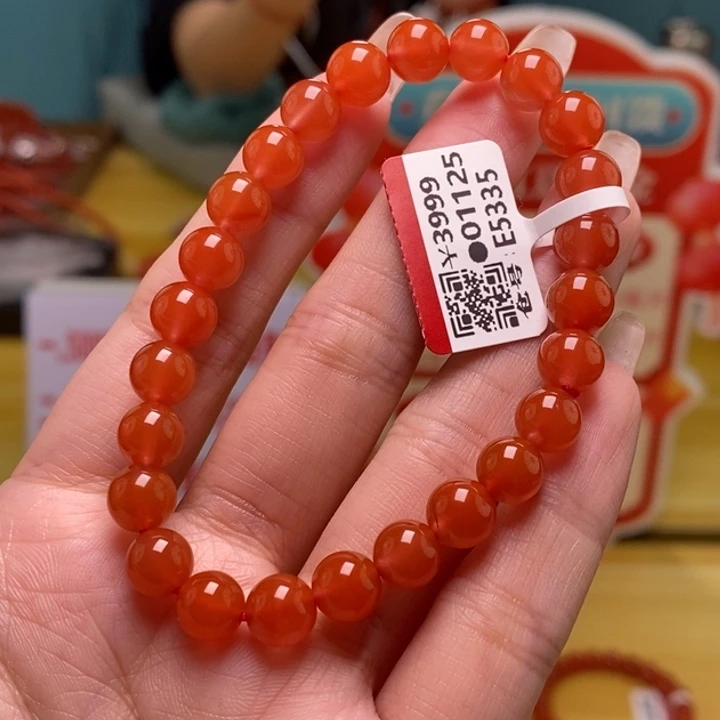 南红玛瑙未镶嵌手链7mm+ 多样性发一