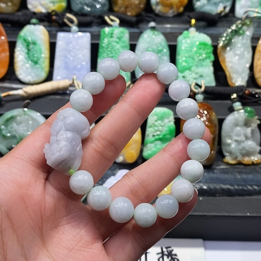 翡翠未镶嵌颈饰手串