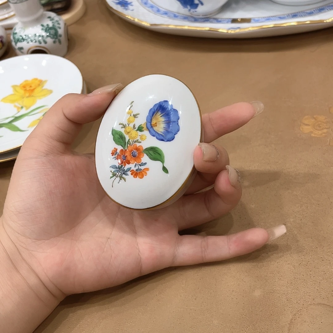 瓷片中古一等首饰盒