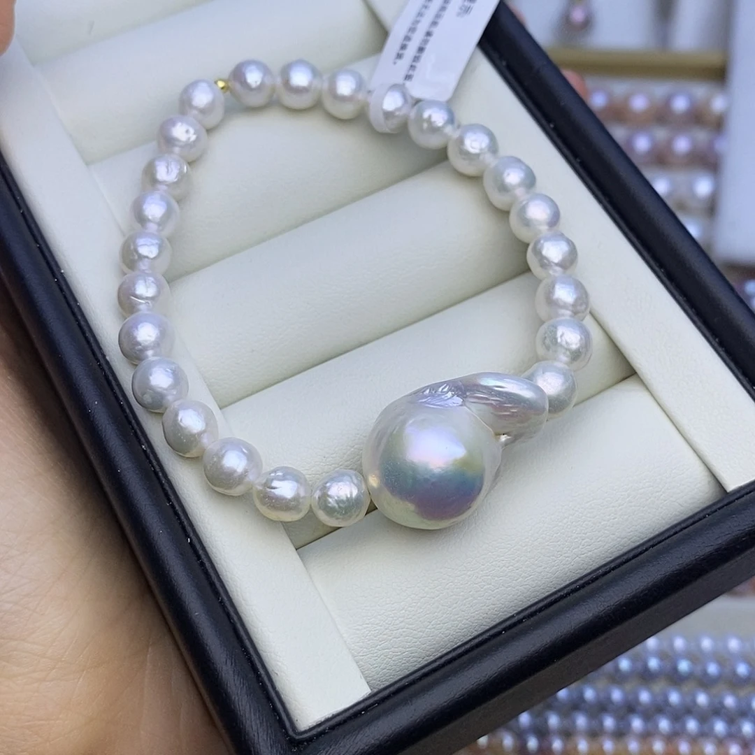 颈饰淡水珍珠未镶嵌6-7/15-16mm手链