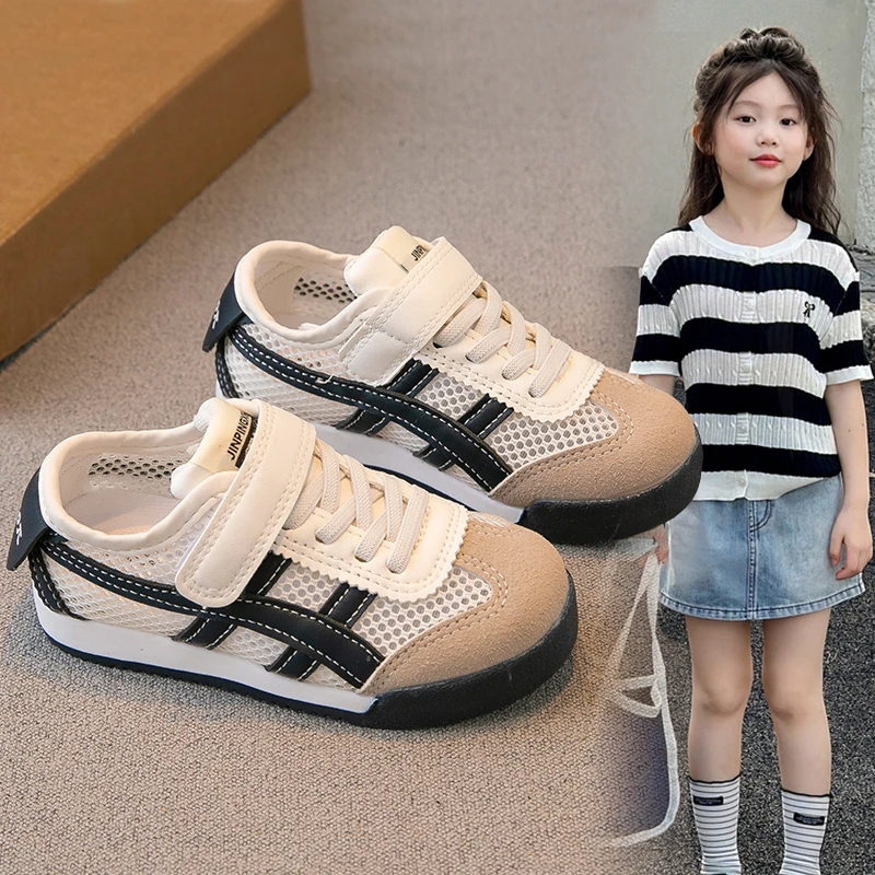 ABC儿童运动鞋2025夏季新款女童软底低帮板鞋透气男童网面鞋子潮