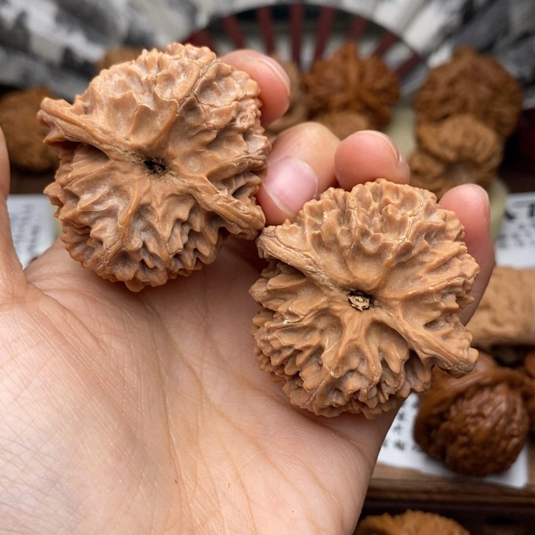 文玩核桃把件400号43全品苹果十字底