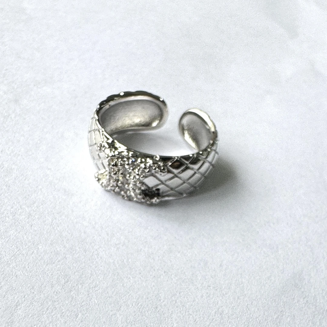 铜合金戒指 银色轻奢个性简约高级感开口戒指 CW75XZPC-23806