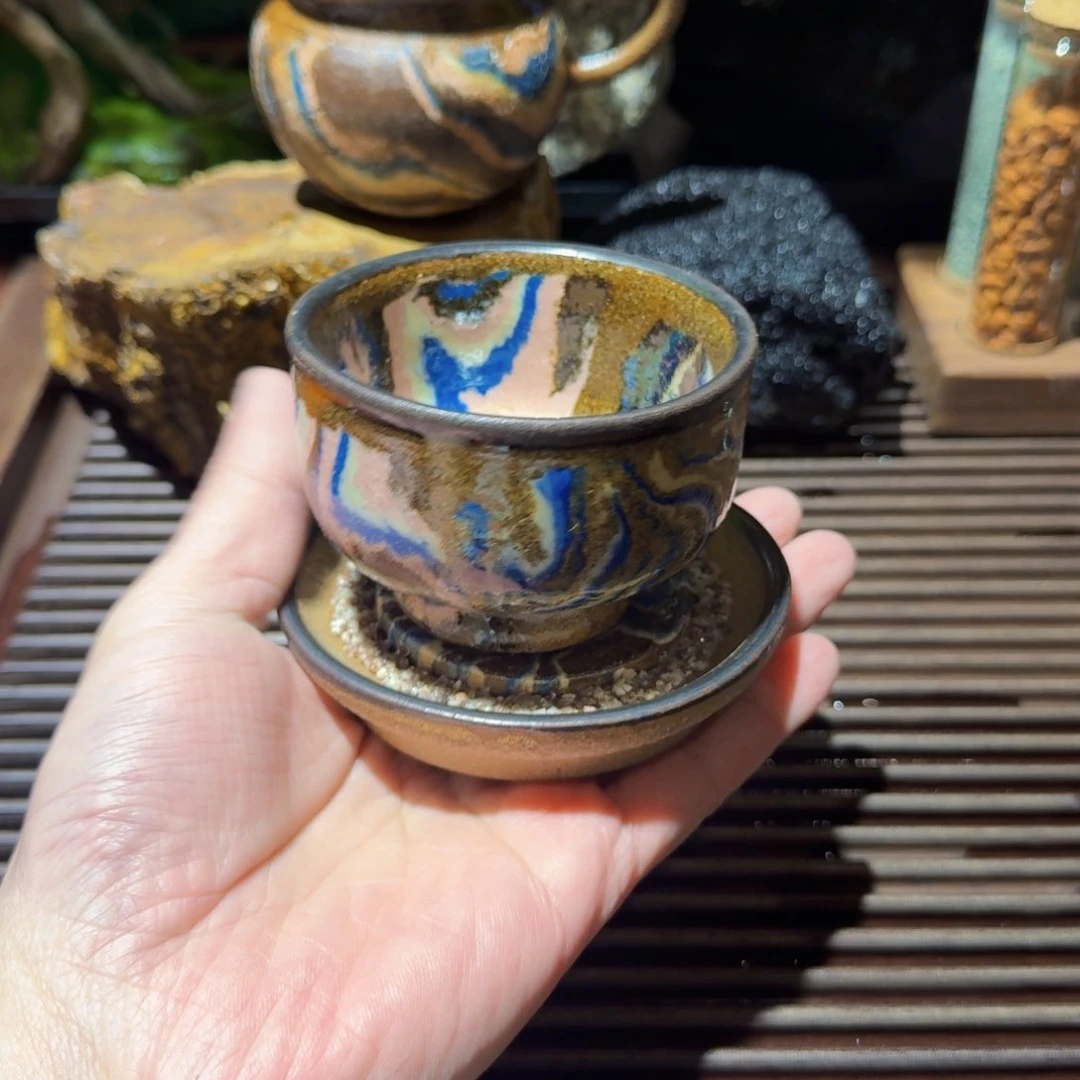 虾*七彩岩矿主人杯禅定大杯