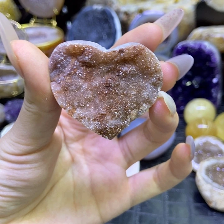 未镶嵌珠宝半成品水晶爱心