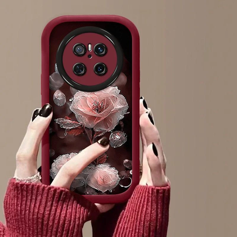 水润花朵适用华为Mate70手机壳mate60Pro全包5030防摔40E新款20
