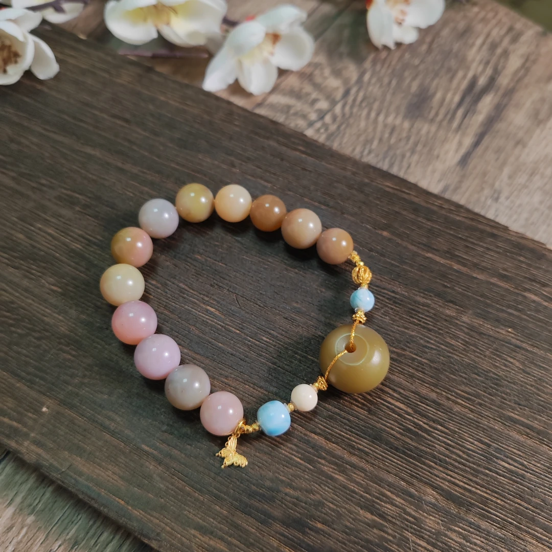 海盐甜甜圈猛犸 盐源平安扣单圈手串（多样性发其一）