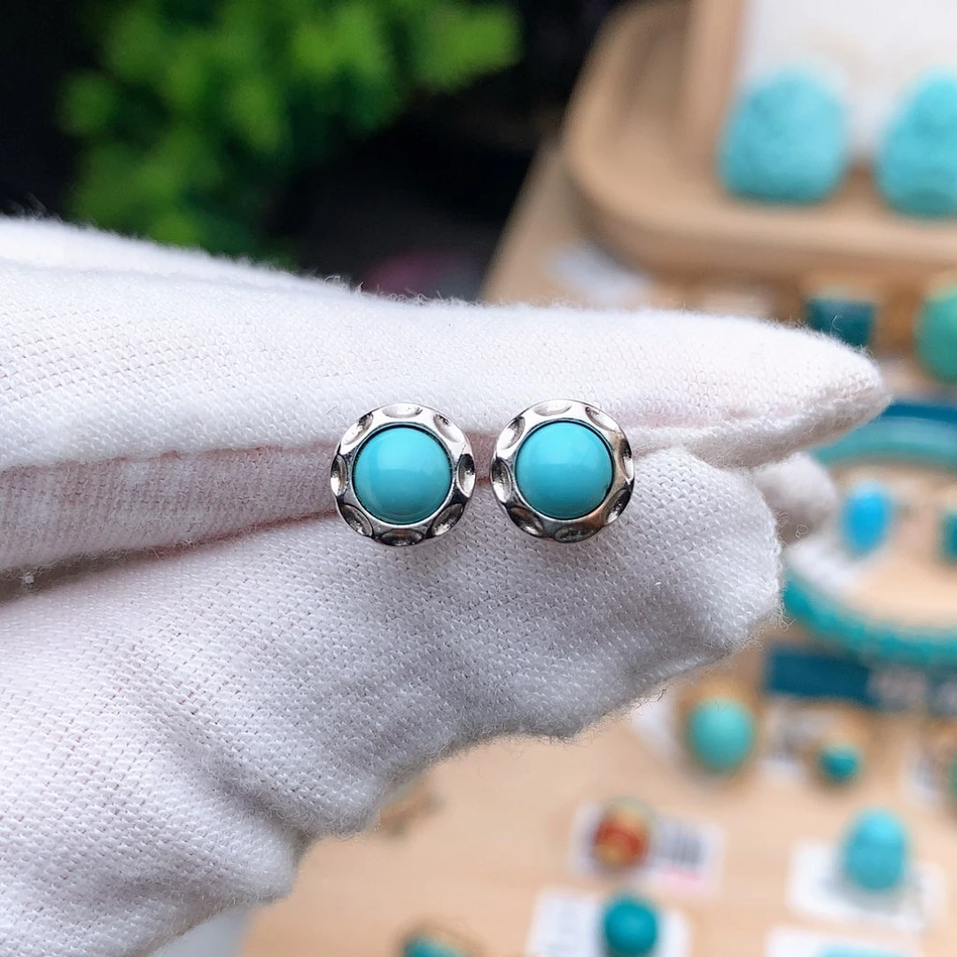 绿松石珠宝奇石银S925镶嵌