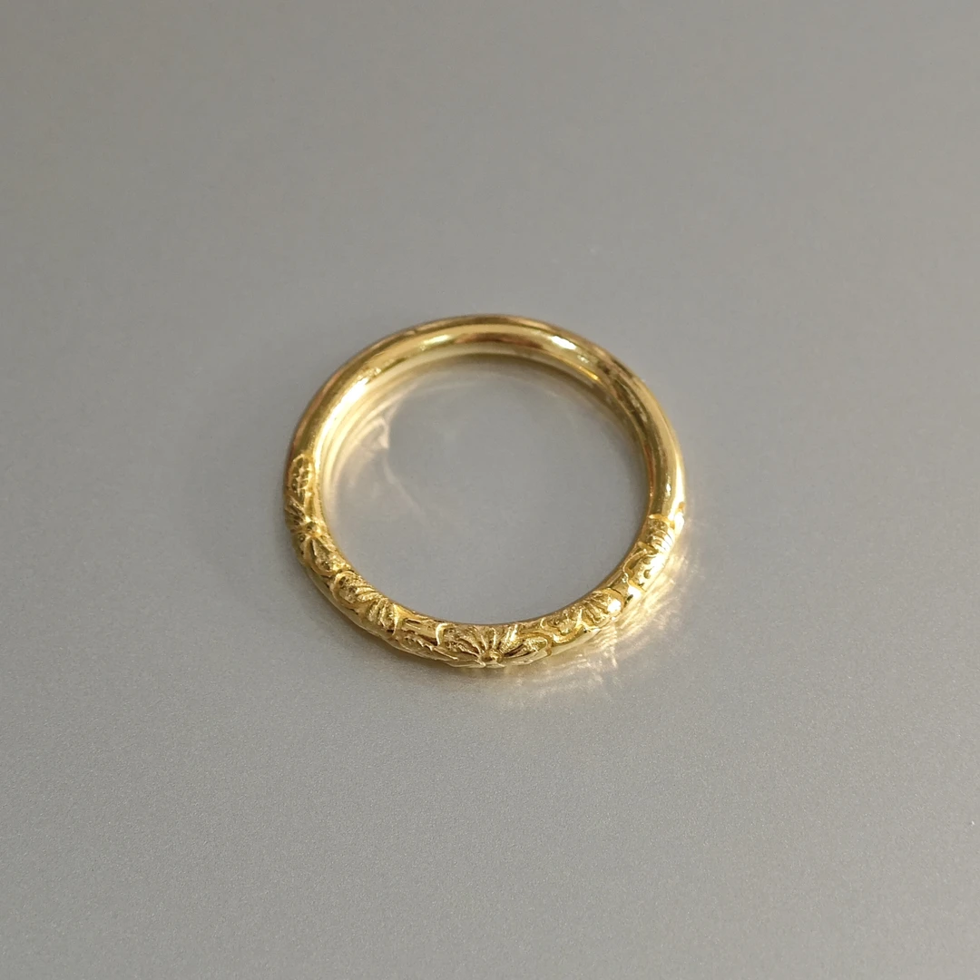 【樱花戒指】足金999黄金戒指轻奢珠宝小众满分礼物水贝黄金直播