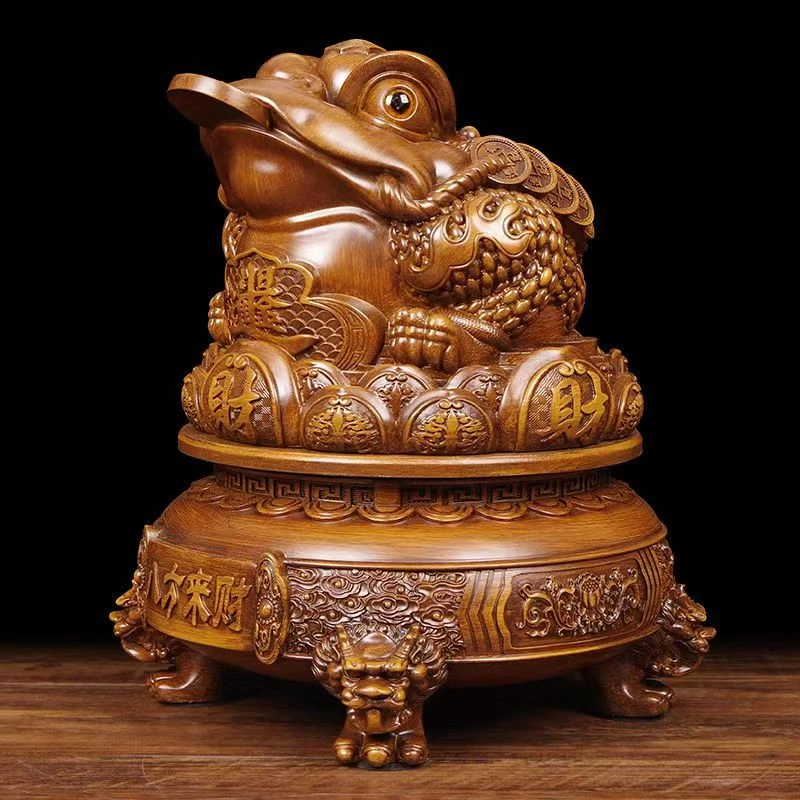 来财招财金蟾鎏金铜八方摆件创意家居客厅玄关办公桌招财礼品