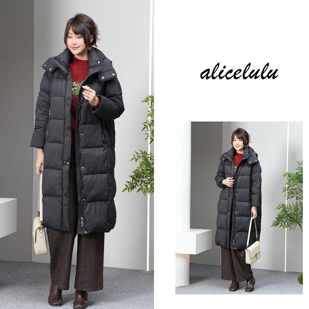 alicelulu 极寒防护.90鸭绒连帽羽绒服加厚保暖S2145957Tr