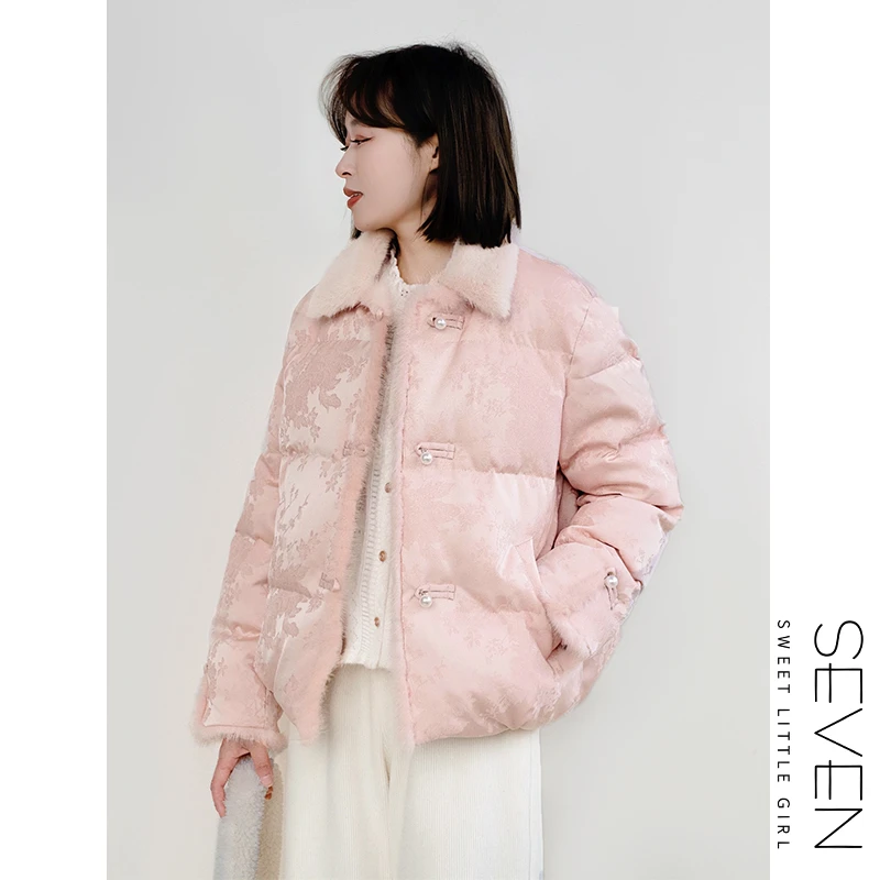 拜年服③七七146小个子冬季新中式90白鸭绒保暖羽绒服女外套小美说