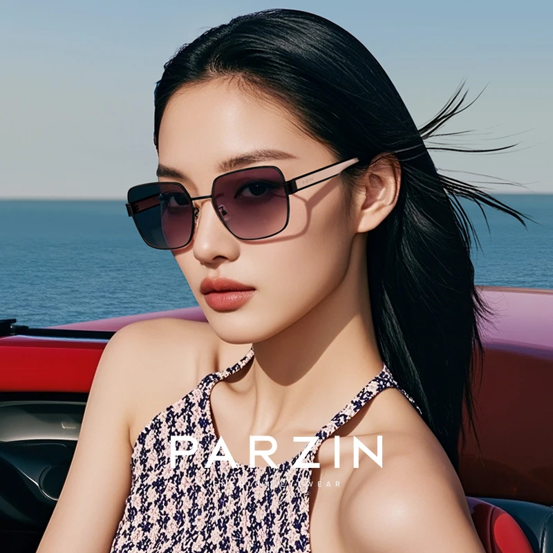 帕森彩色墨镜女高级时尚轻奢渐变方框美颜显瘦显脸小PZ91688