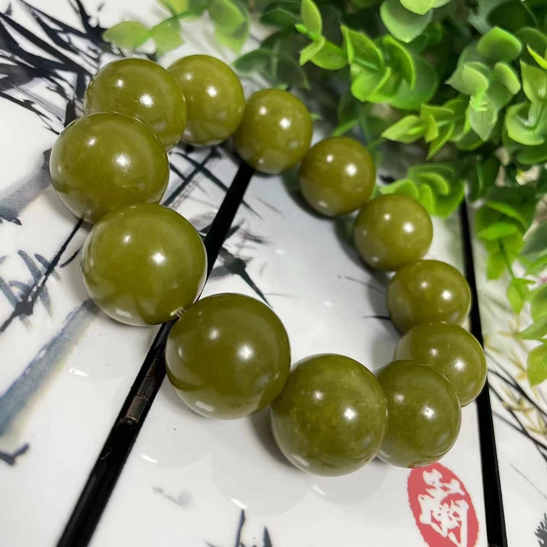 纯天然岫玉手串卡19加2.0左右价位亲民看好在拍挑选后随机发可盘