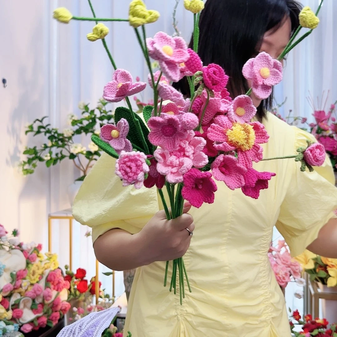 莱赛尔纤维棉手工钩织花