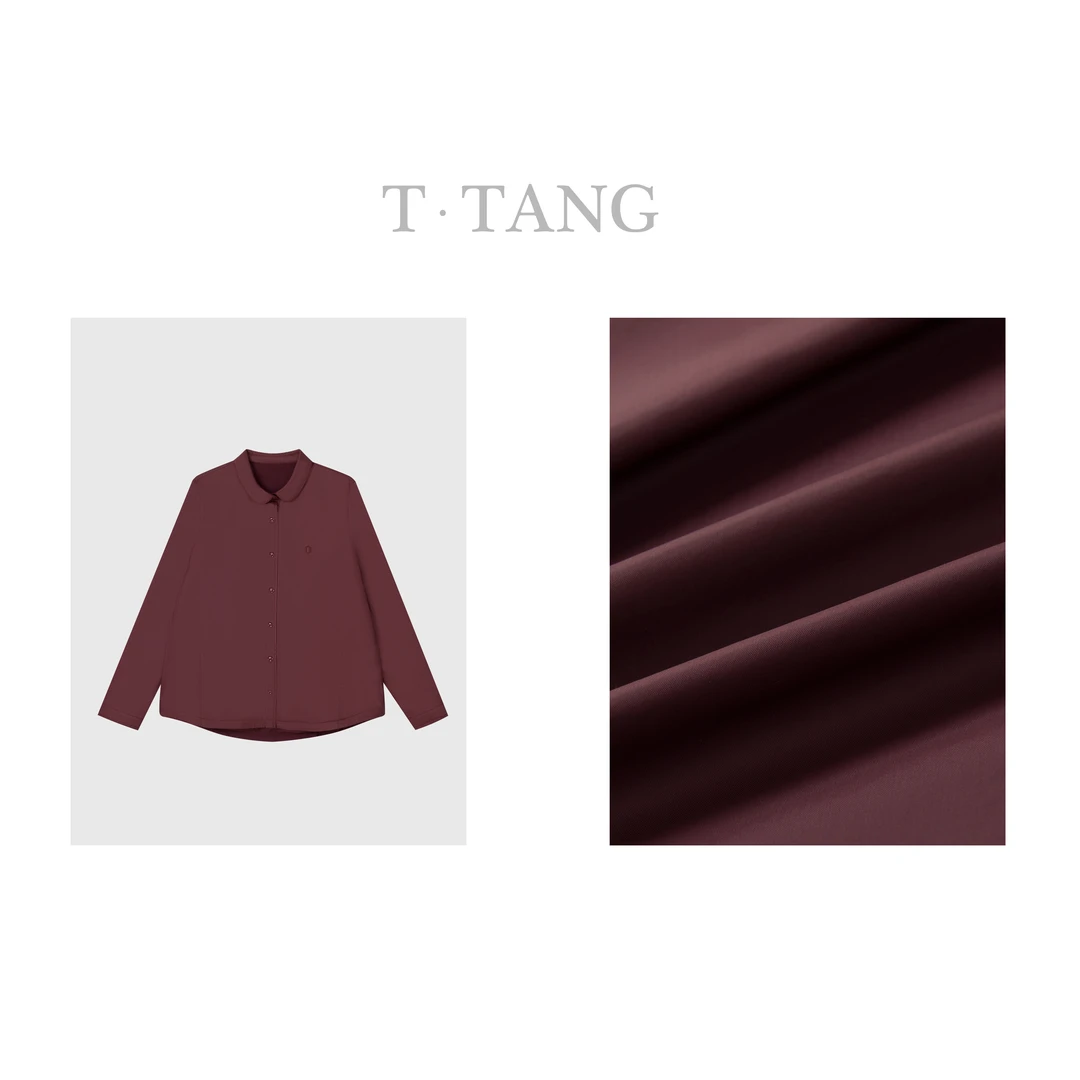 FL冬季哑光锦纶防水面料时尚休闲气质百搭保暖长袖衬衫【6758】