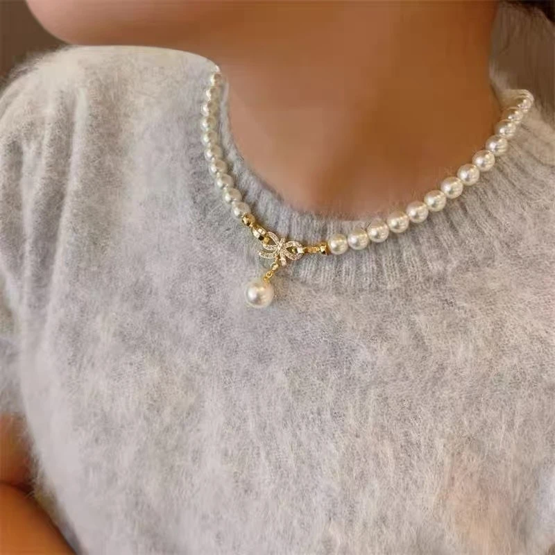 合金仿珍珠项链 E22012 江生生 【海公主】项链