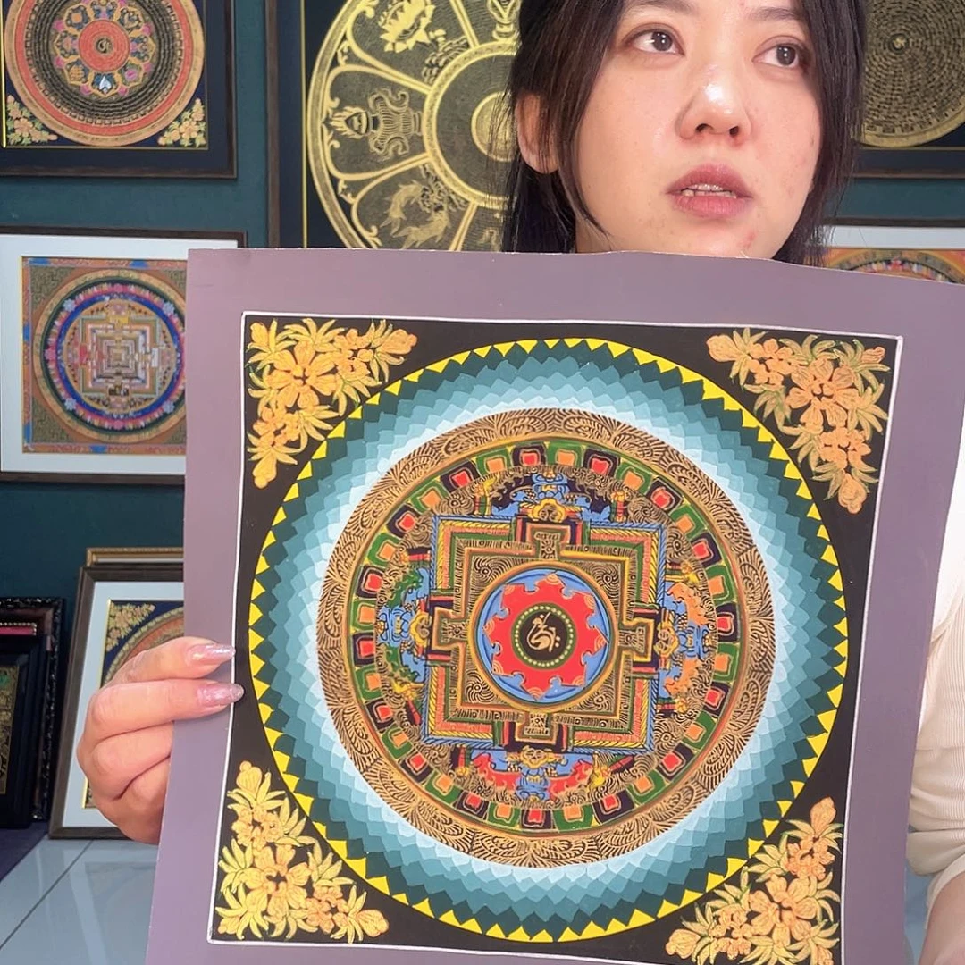 卷轴画30厘米坛城唐卡