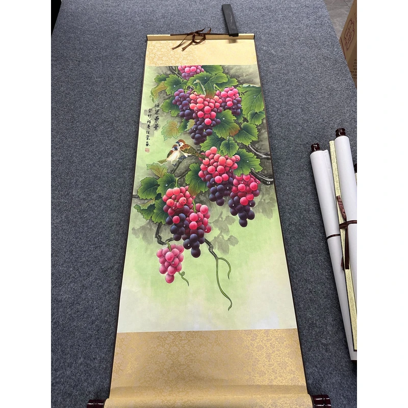 B65精装140*45《新-硕果累累》卷轴画