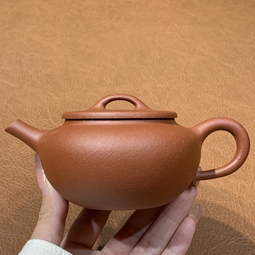 原矿红皮龙大彬诗意壶180毫升半手工（微瑕）宜兴茶具套装紫砂壶001