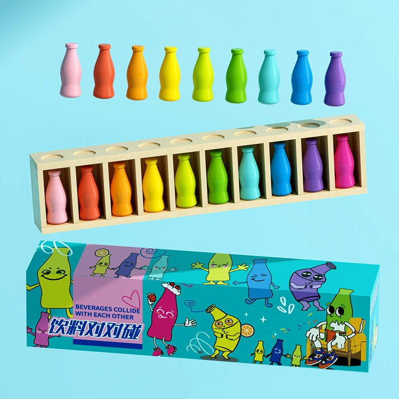儿童饮料瓶配对玩具猜猜乐对对碰记忆力专注训练亲子互动益智桌游