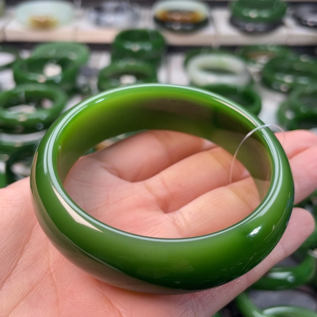 和田玉（碧玉）手镯未镶嵌清**韵