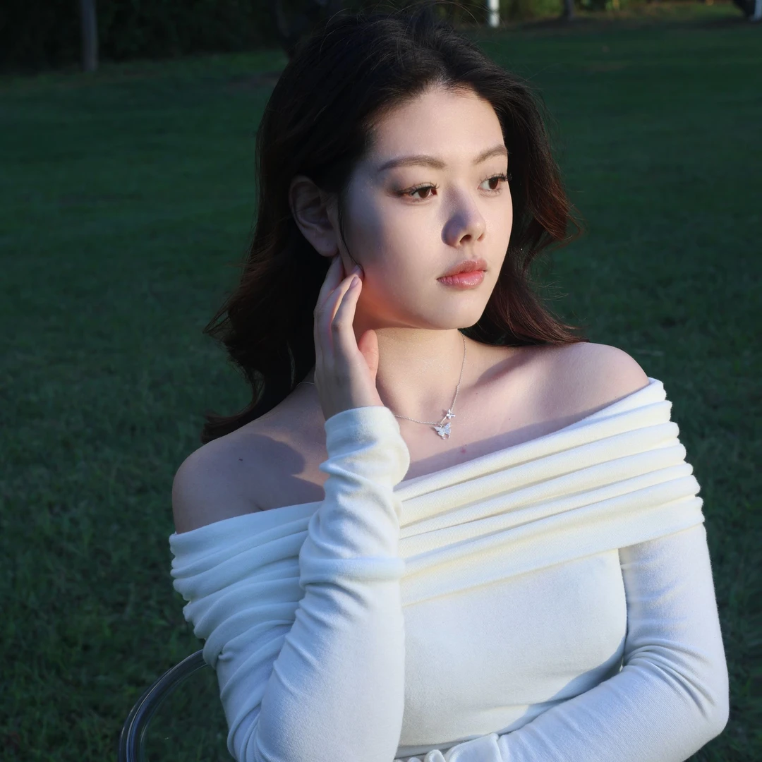 坠链均925银 双蝴蝶纯银项链不掉色原创小众设计高级感锁骨链