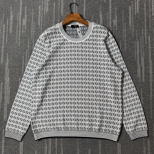 99新 FENDI/芬迪 FF满印针织圆领卫衣/56码/5983
