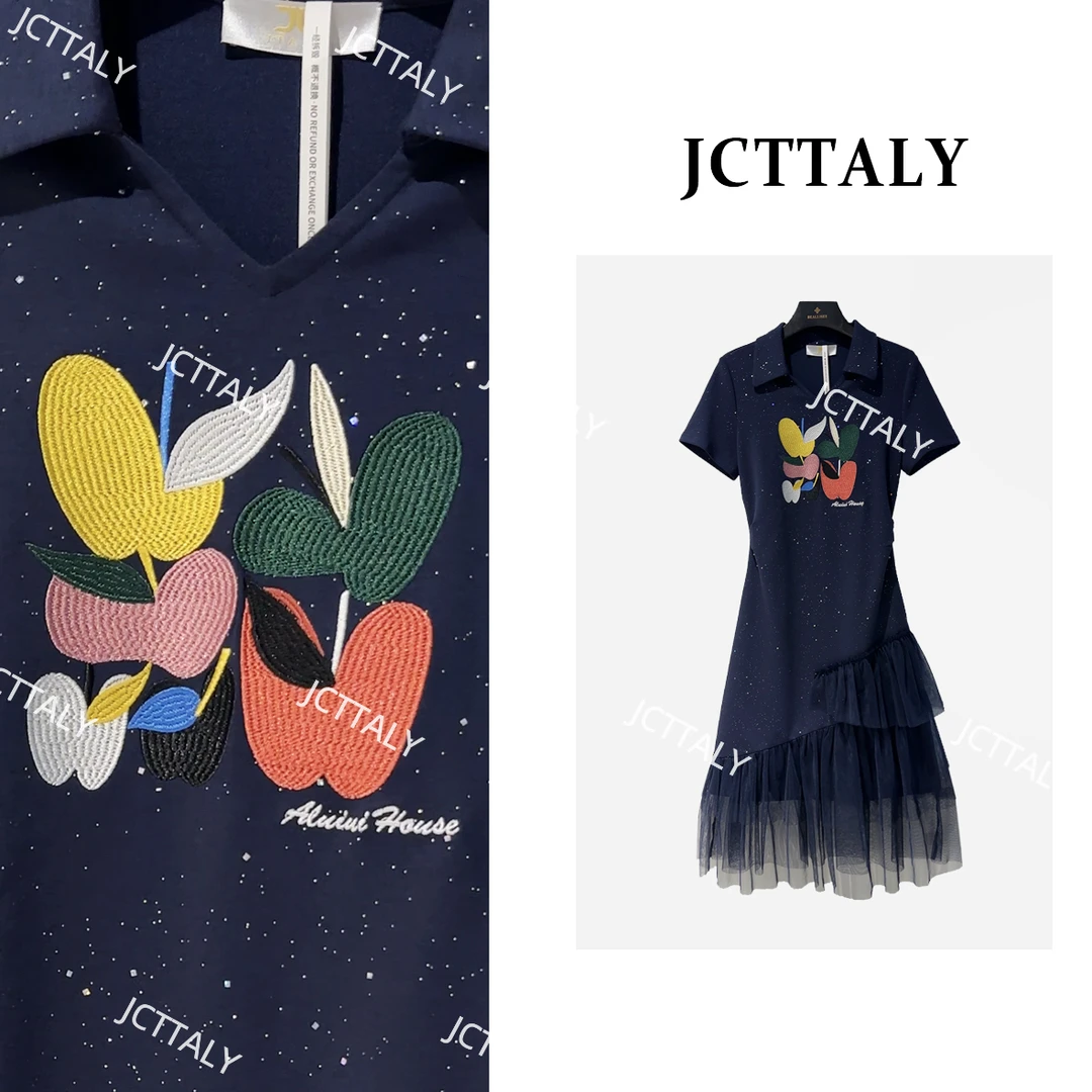 【宠粉价】2025夏季刺绣连衣裙新款高级不撞款连衣裙JC-A3971